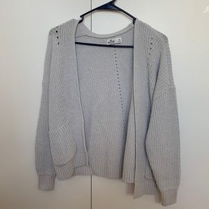 GUC Light Gray Hollister Cable Knit Cardigan, Size XS